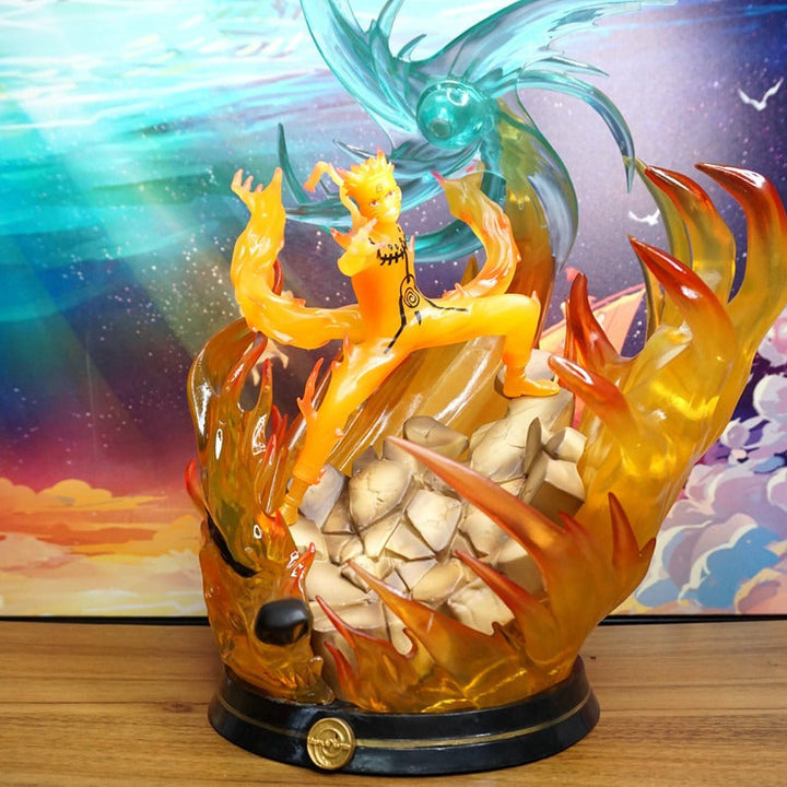 Naruto Anime Statue With Translucent Battle Effects