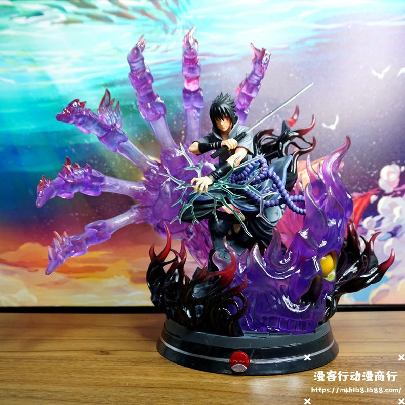 Naruto Anime Statue With Translucent Battle Effects