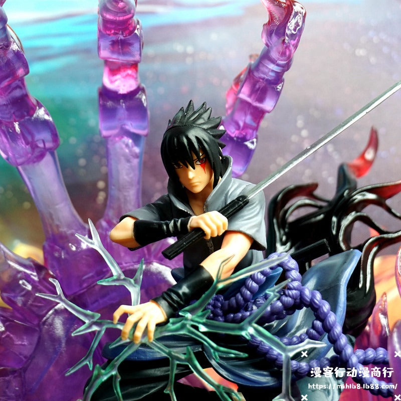 Naruto Anime Statue With Translucent Battle Effects