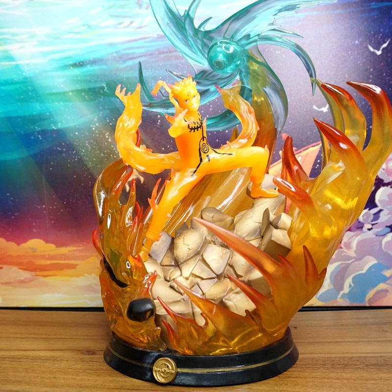 Naruto Anime Statue With Translucent Battle Effects