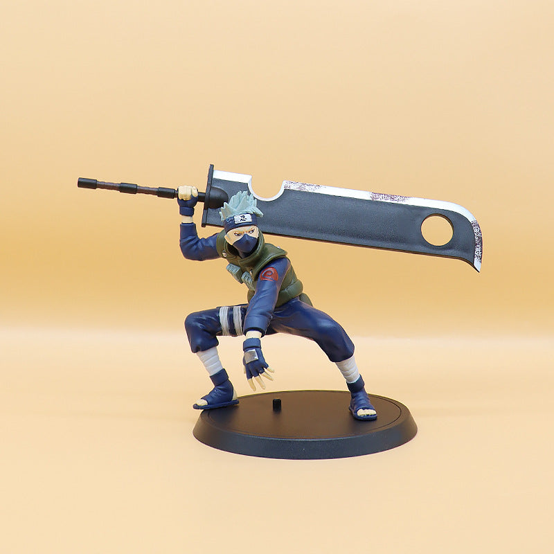 Anime Ninja Figurine Collection for Gaming Shelf Display