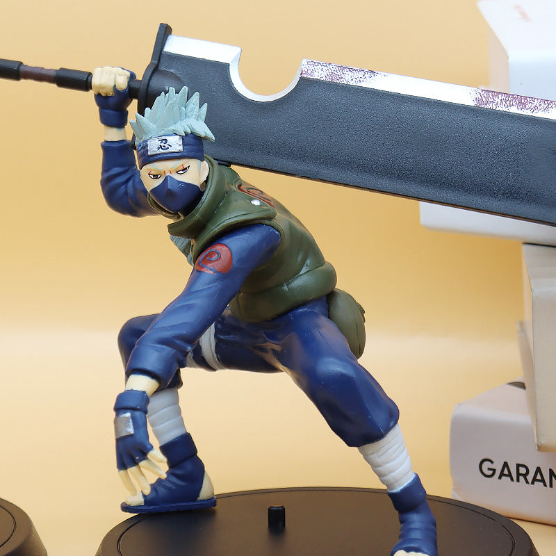 Anime Ninja Figurine Collection for Gaming Shelf Display