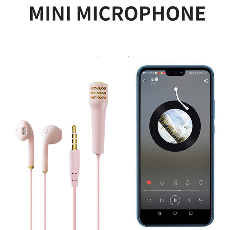 Wired Karaoke Mic Headset for Phone Singing Practice