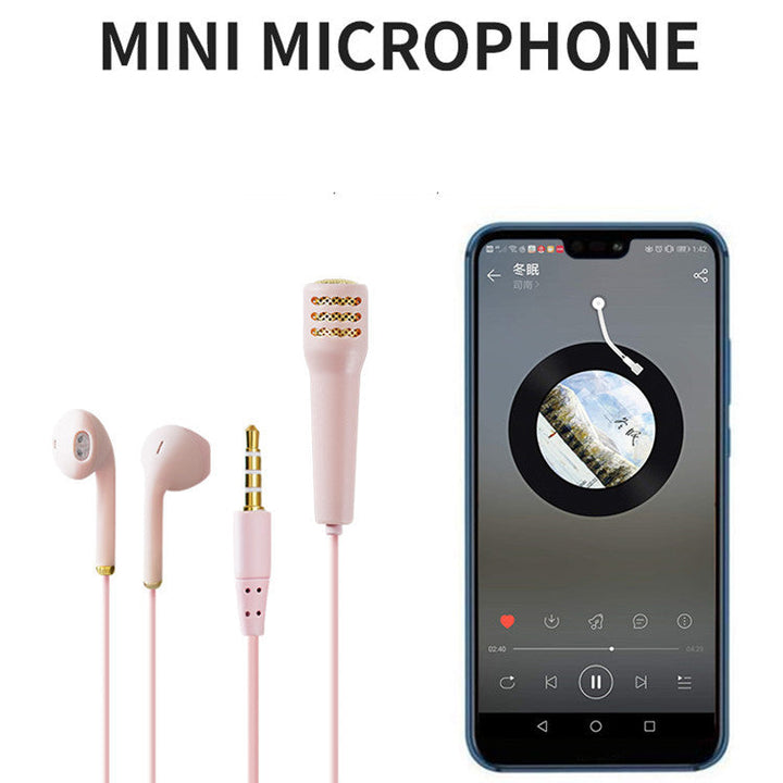 Wired Karaoke Mic Headset for Phone Singing Practice