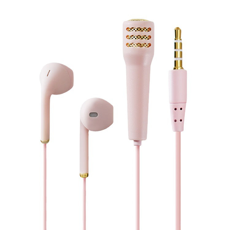 Wired Karaoke Mic Headset for Phone Singing Practice