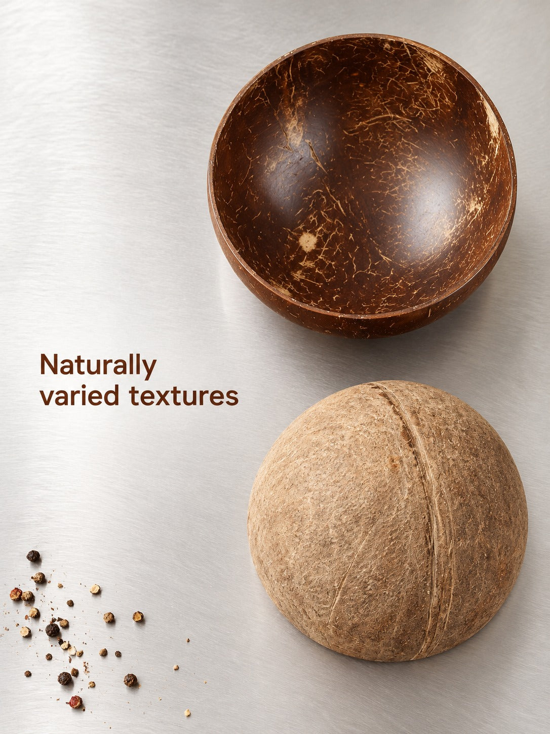 Natural Coconut Shell Bowl Set for Fruit and Smoothie