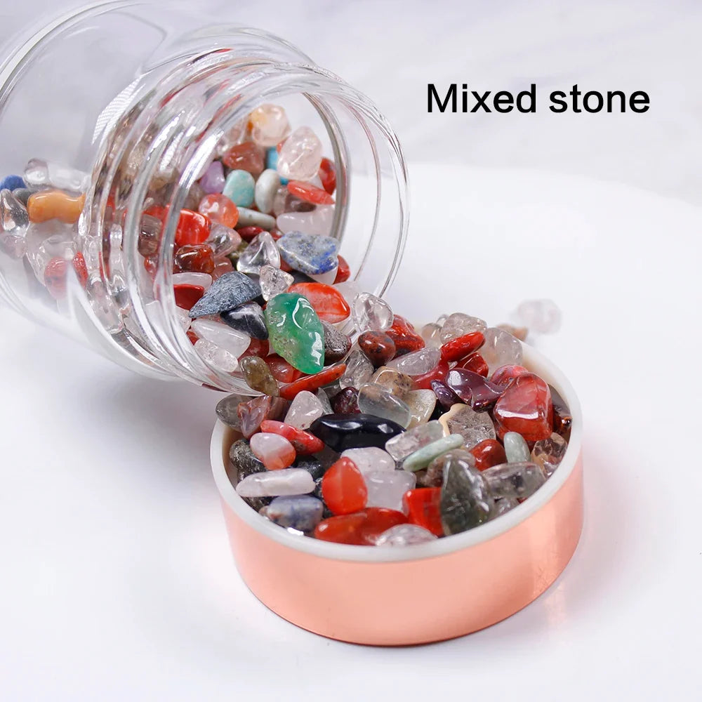 Glass Infuser Water Bottle with Tea Filter and Gemstones