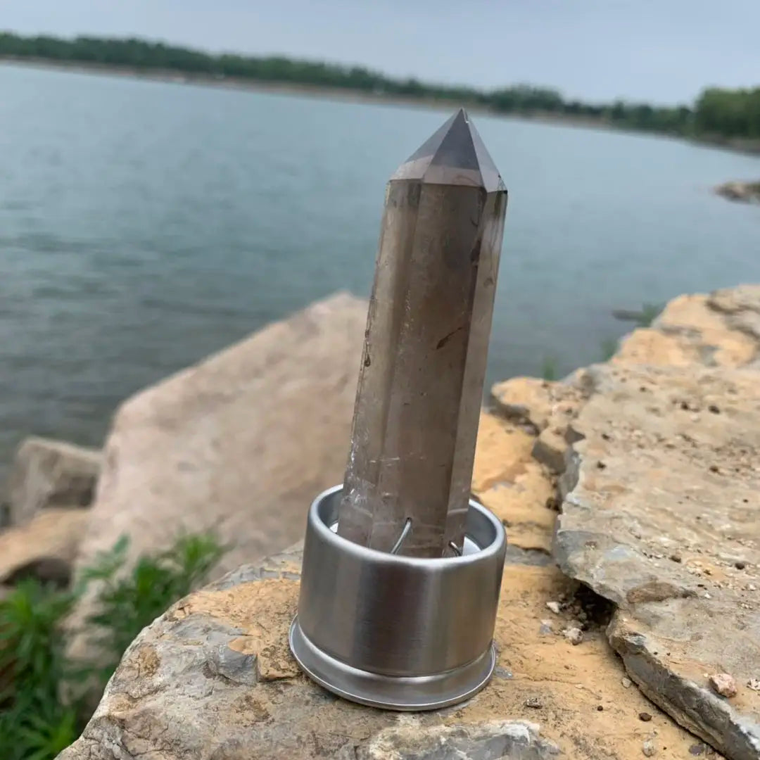 Natural Quartz Crystal Water Bottle Insert for Hydration