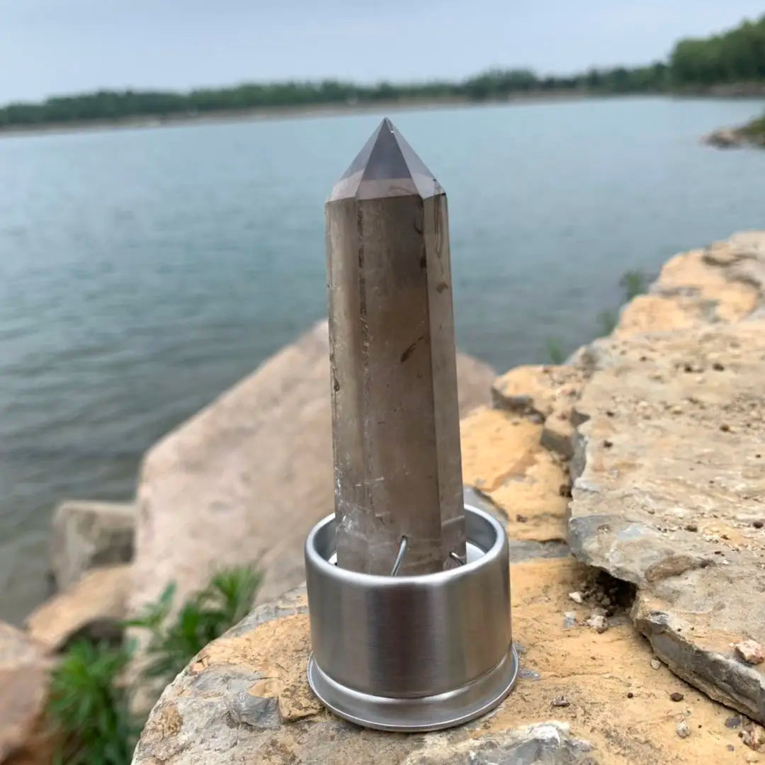 Natural Quartz Crystal Water Bottle Insert for Hydration