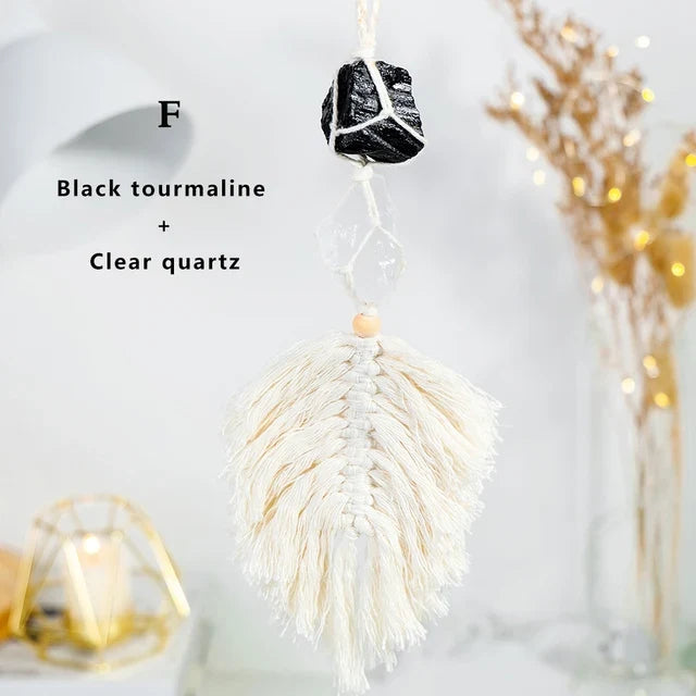 Crystal Macramé Hanging Decor for Bohemian Windows