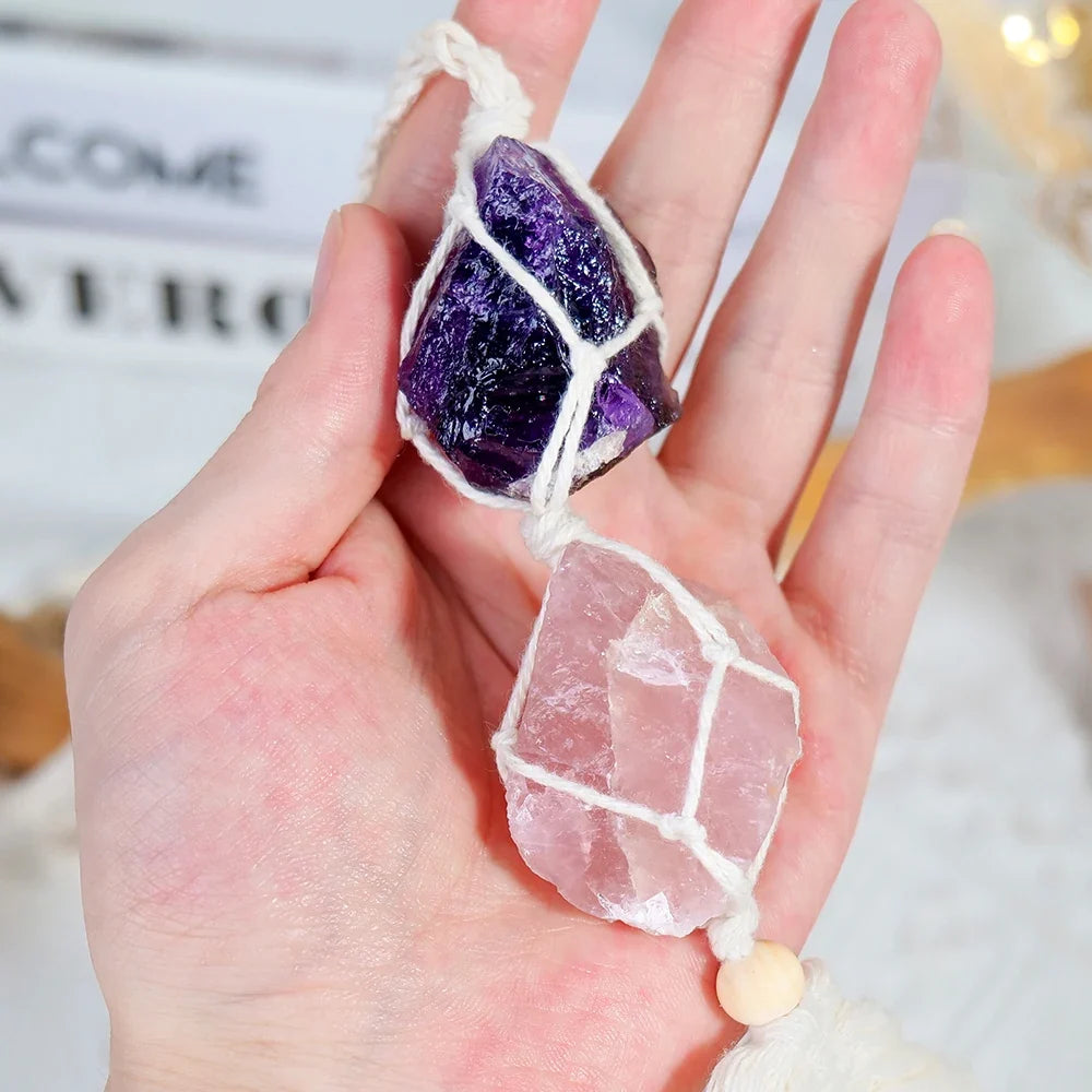 Crystal Macramé Hanging Decor for Bohemian Windows