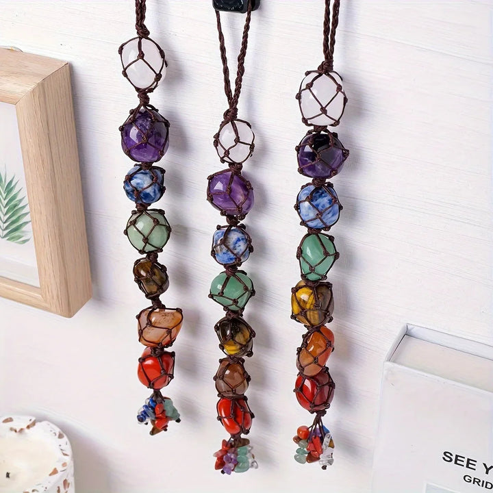 Natural Crystal Car Hanging Ornament, Seven Colors