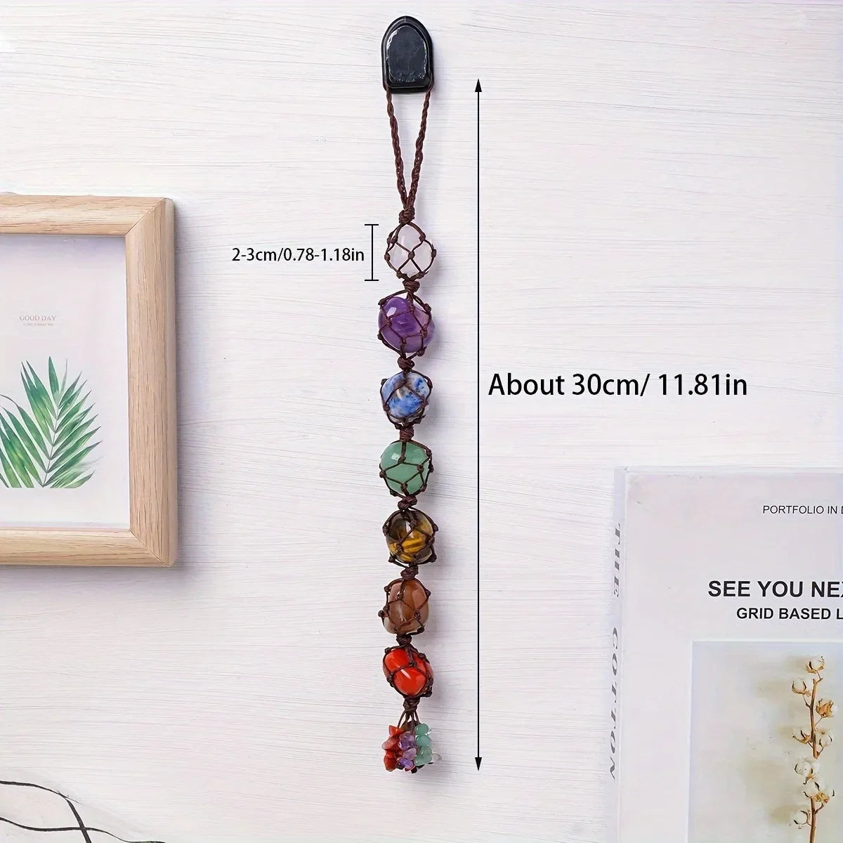 Natural Crystal Car Hanging Ornament, Seven Colors
