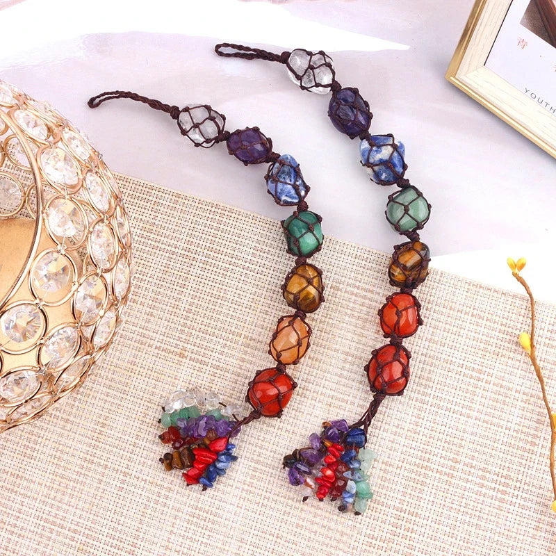 Natural Crystal Car Hanging Ornament, Seven Colors