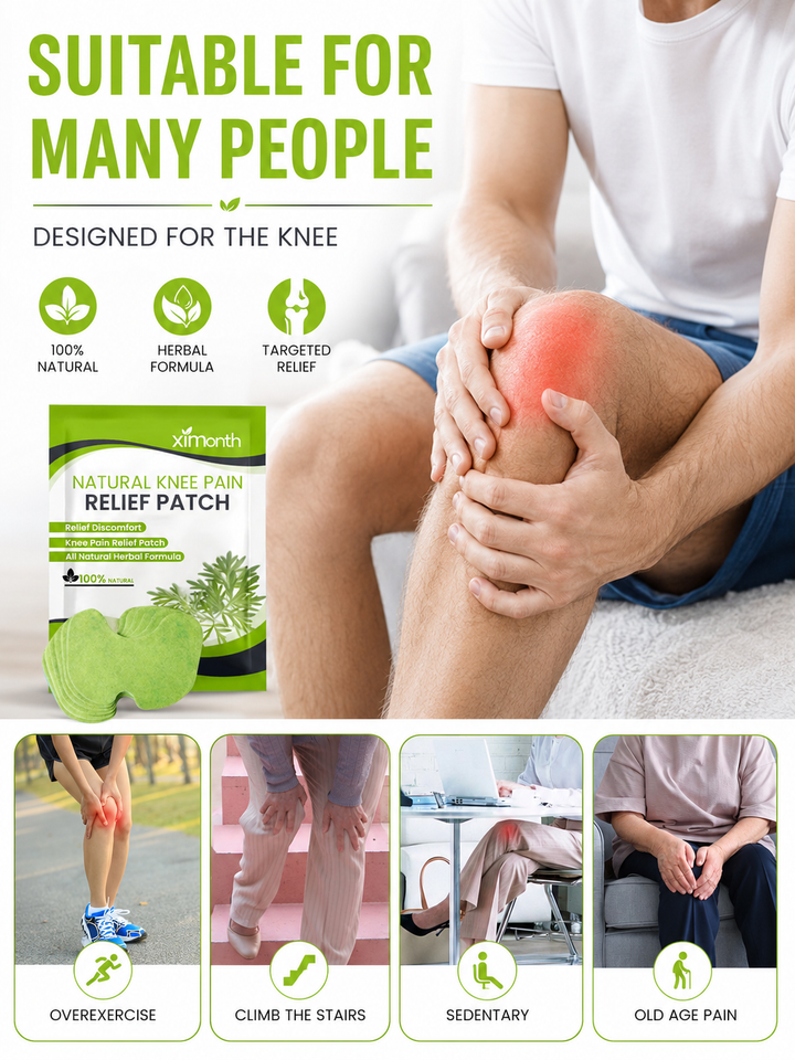 Natural Knee Pain Relief Patch — Butterfly‑Curve Ergonomic