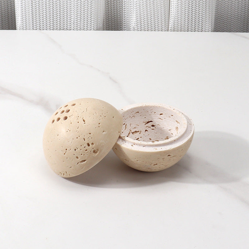 Natural Travertine Incense Burner for Calm, Clean Rituals