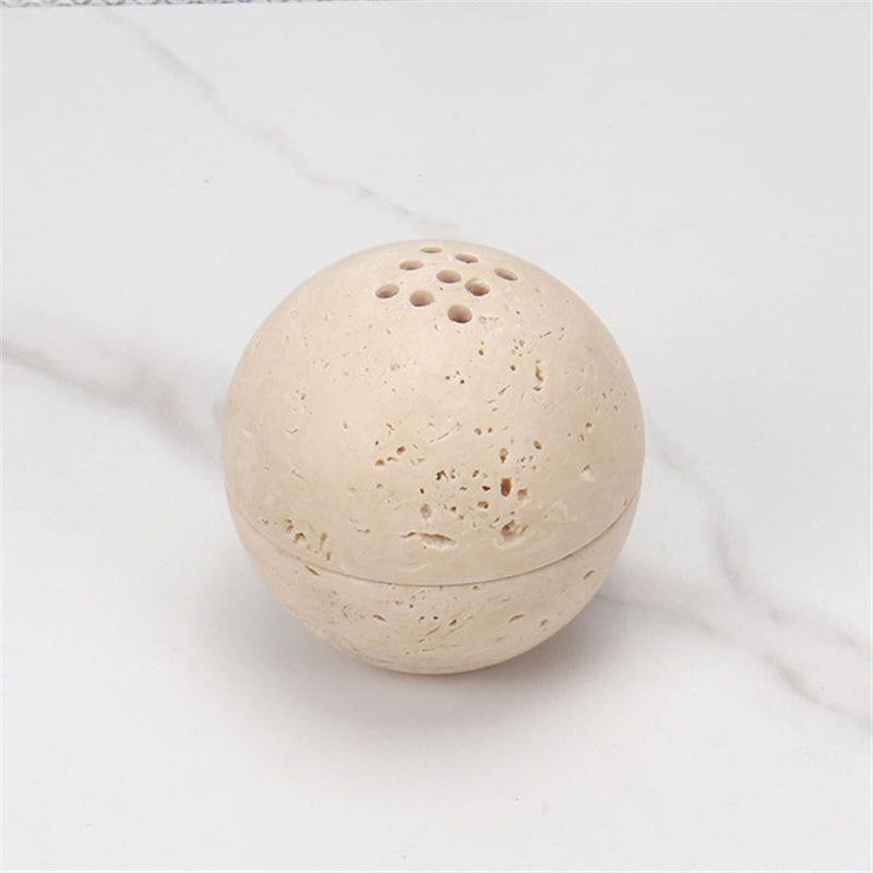 Natural Travertine Incense Burner for Calm, Clean Rituals