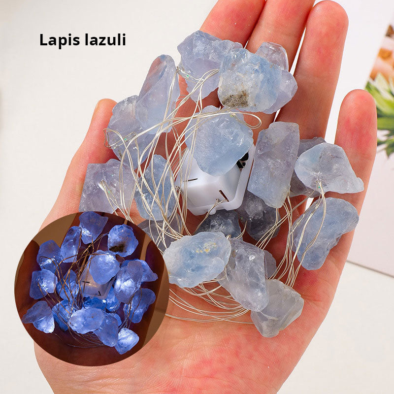 Pink Amethyst Crystal String Lights for Cozy Room Decor