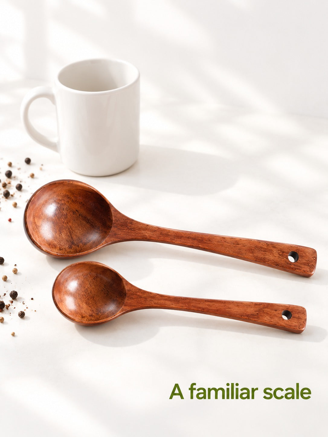 Natural Wooden Spoon Set That Protects Nonstick Pans