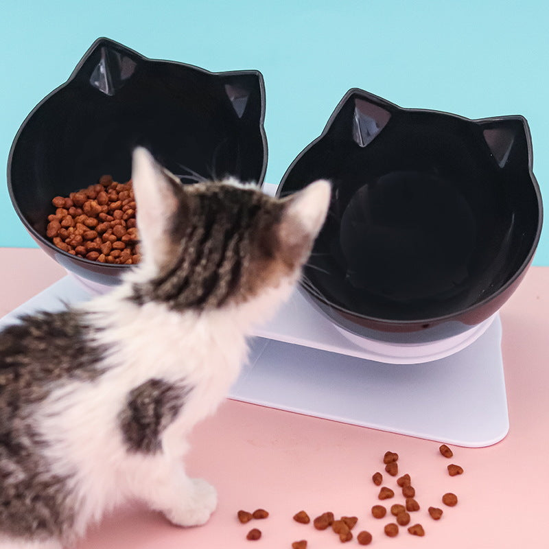 Raised Cat Bowl Station for Stable, Tidy Daily Meals