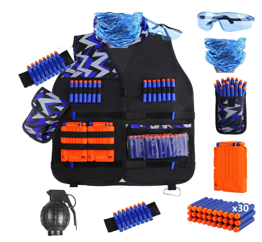 Nerf-Style Tactical Vest Set with Darts & Gear