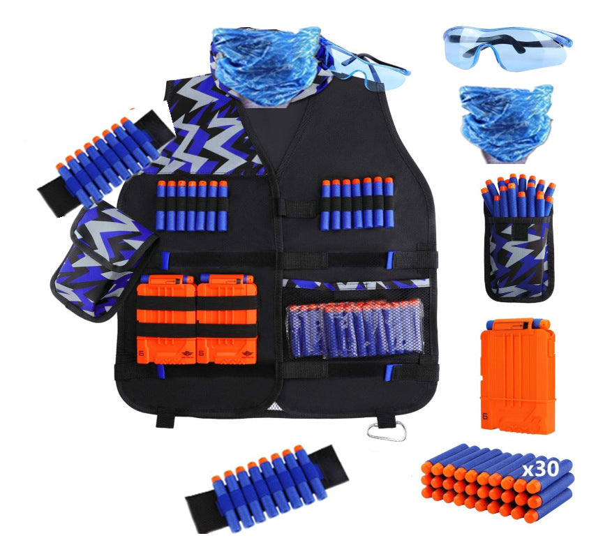 Nerf-Style Tactical Vest Set with Darts & Gear