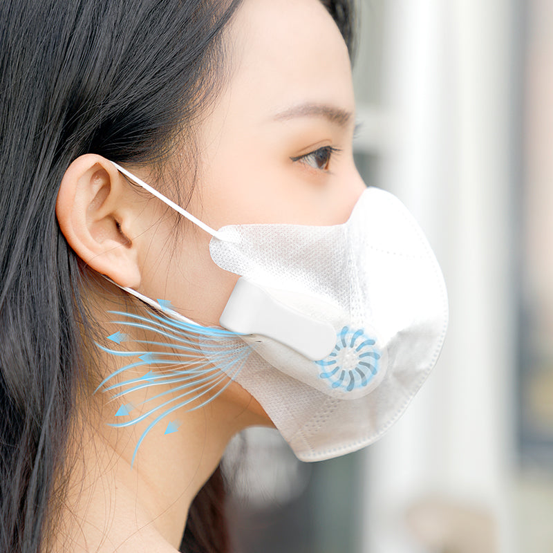 Clip-On Mini Mask Fan: Cooler Breathing in Summer Heat