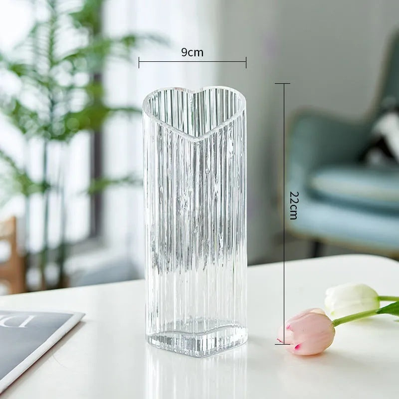 Glass Vase for Romantic Floral Displays and Decor
