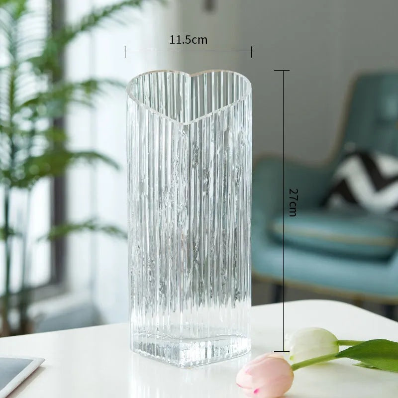 Glass Vase for Romantic Floral Displays and Decor