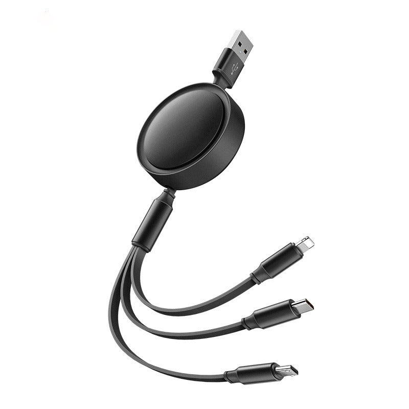 3-in-1 Retractable Charging Cable for Lightning & USB-C