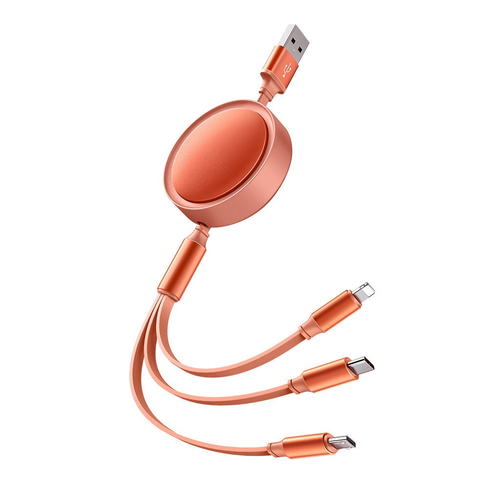 3-in-1 Retractable Charging Cable for Lightning & USB-C