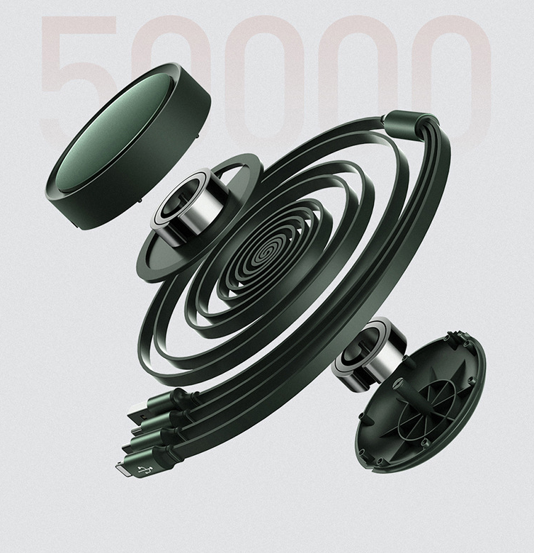 3-in-1 Retractable Charging Cable for Lightning & USB-C