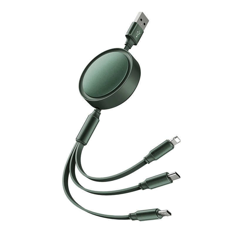 3-in-1 Retractable Charging Cable for Lightning & USB-C