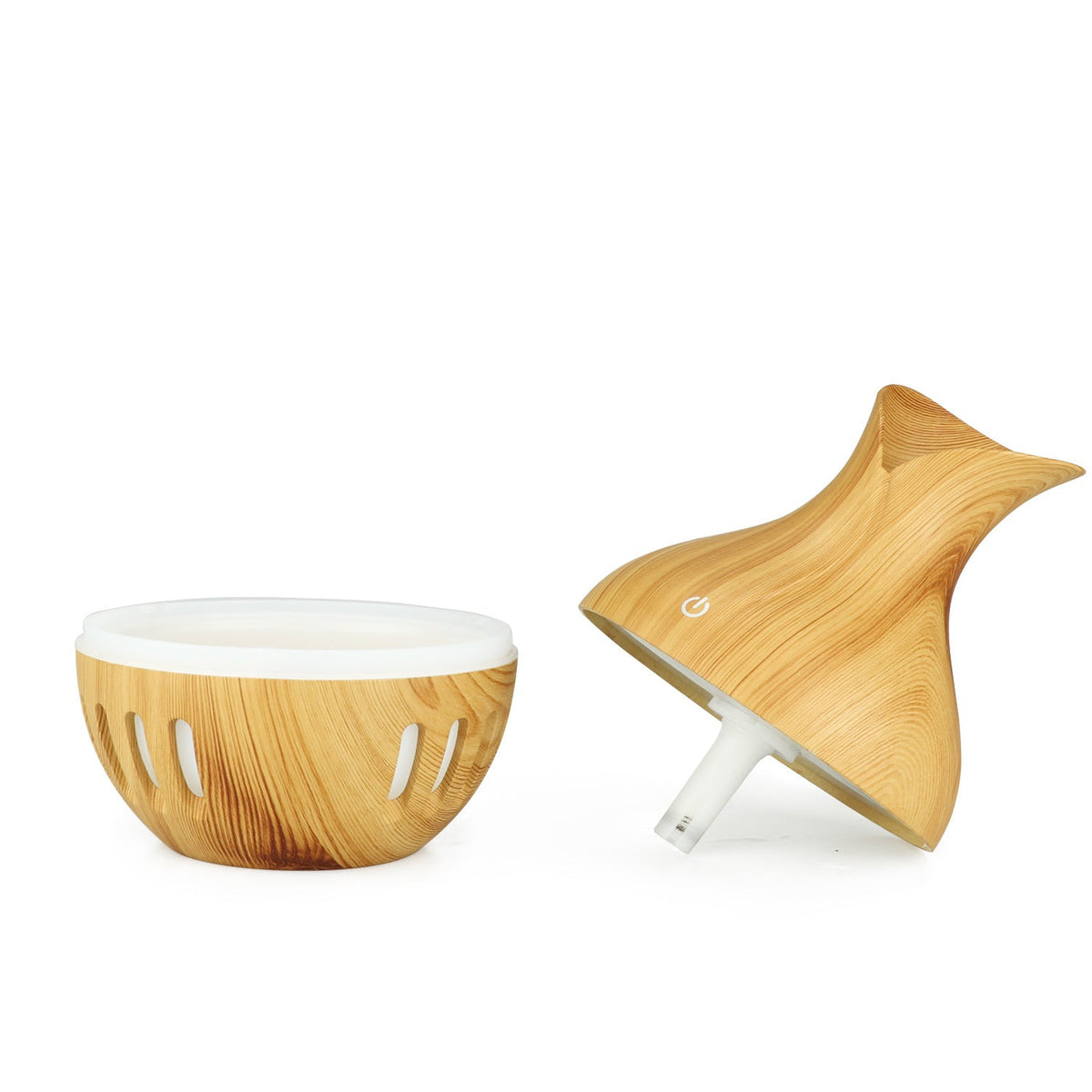 Aroma Diffuser Humidifier with Wood-Grain Vase Design