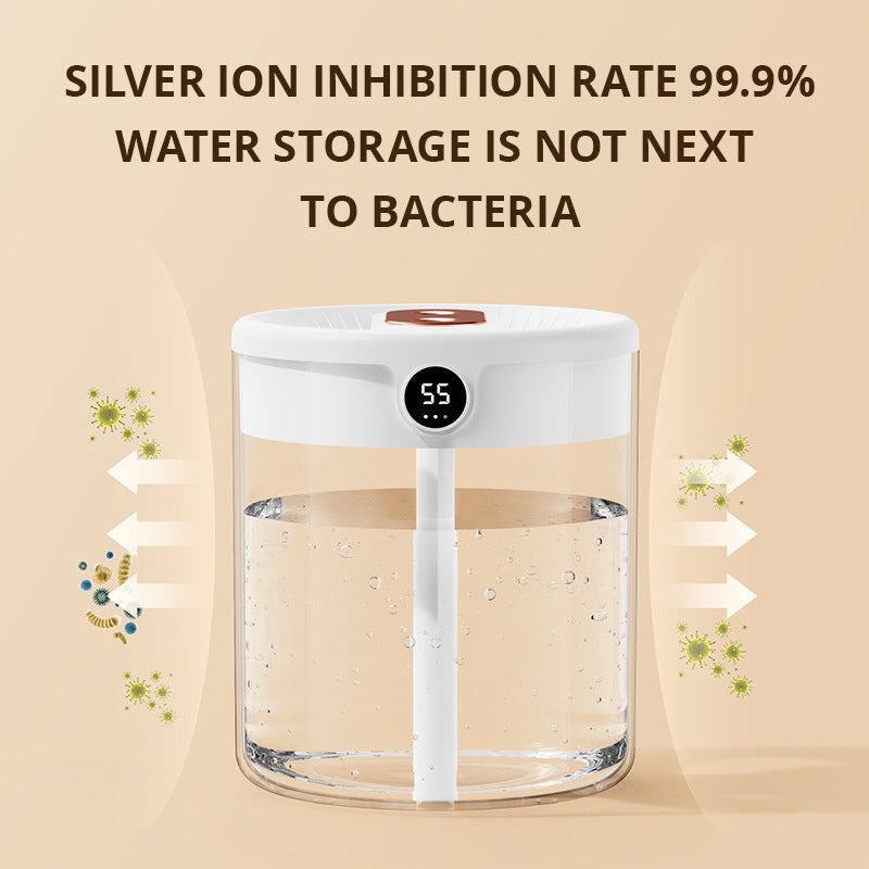 2L Double Spray Humidifier for Quiet Bedroom Moisture