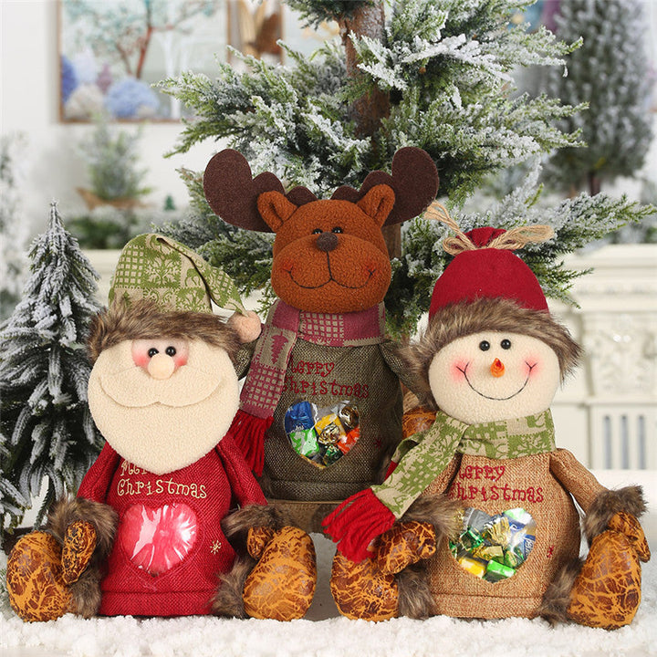30cm Plush Santa Candy Bag - Christmas Gift & Decor