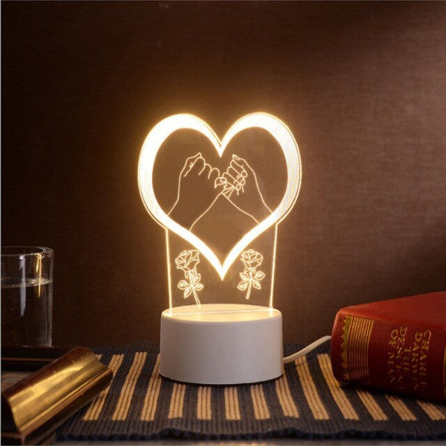3D Acrylic Night Light for a Cozy Bedside Room Glow
