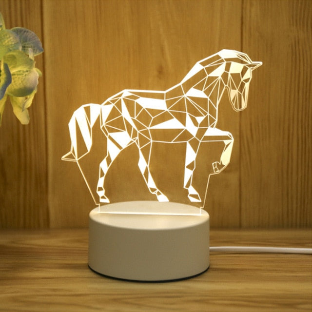 3D Acrylic Night Light for a Cozy Bedside Room Glow