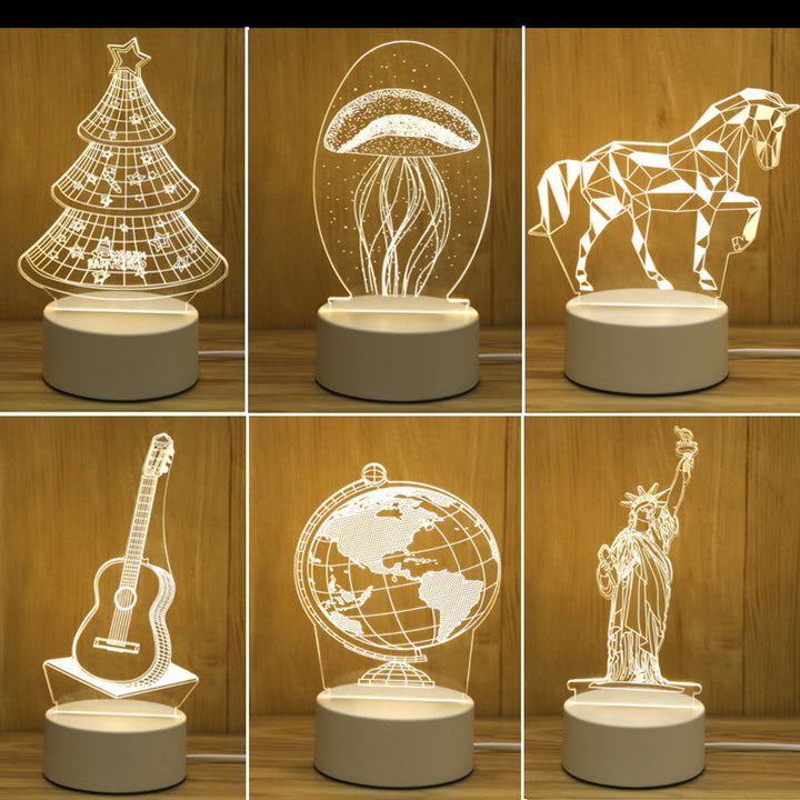 3D Acrylic Night Light for a Cozy Bedside Room Glow