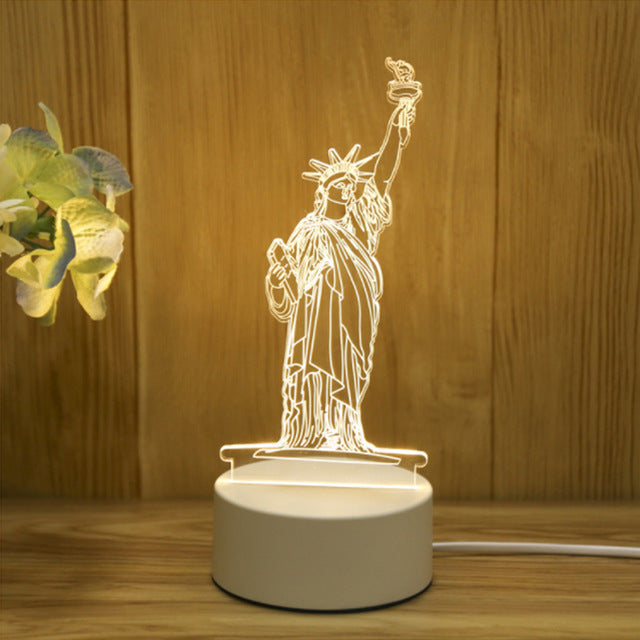 3D Acrylic Night Light for a Cozy Bedside Room Glow