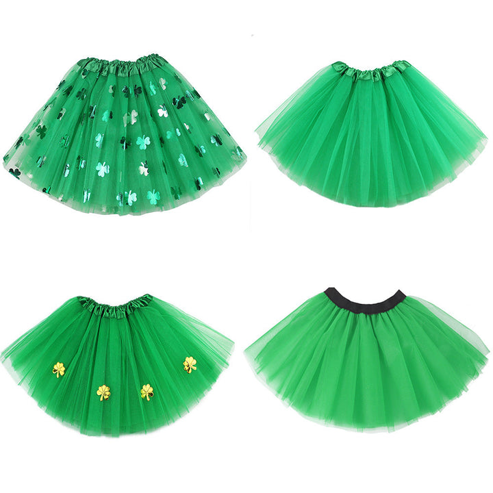 St. Patrick's Day Outfit: Sequin Skirt & Bow Headband