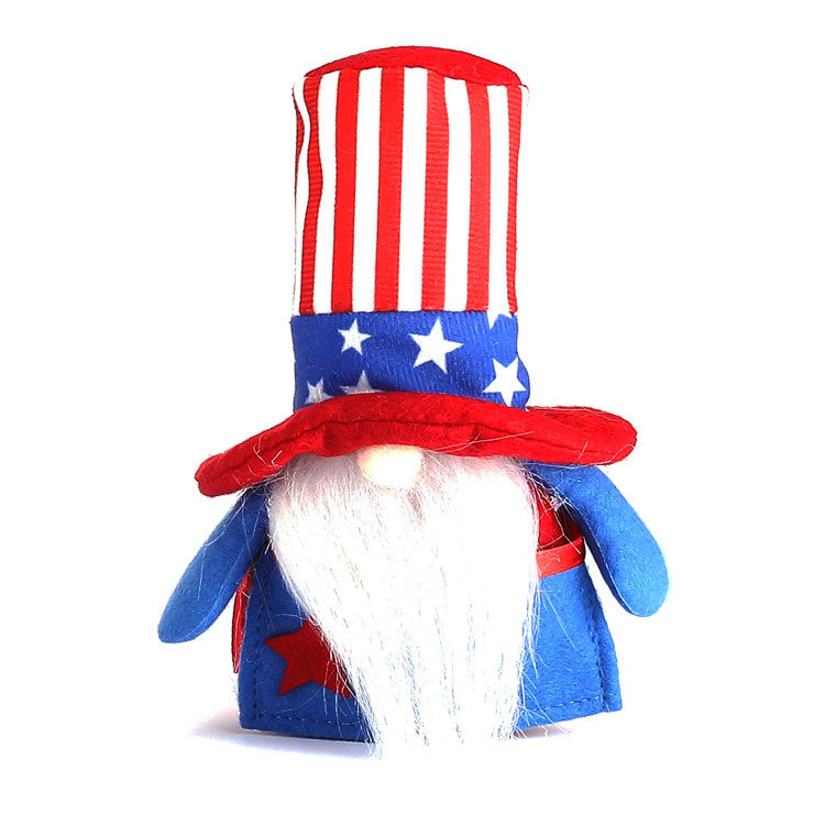 Patriotic Gnome Plush Decor for Festive Holiday Shelves