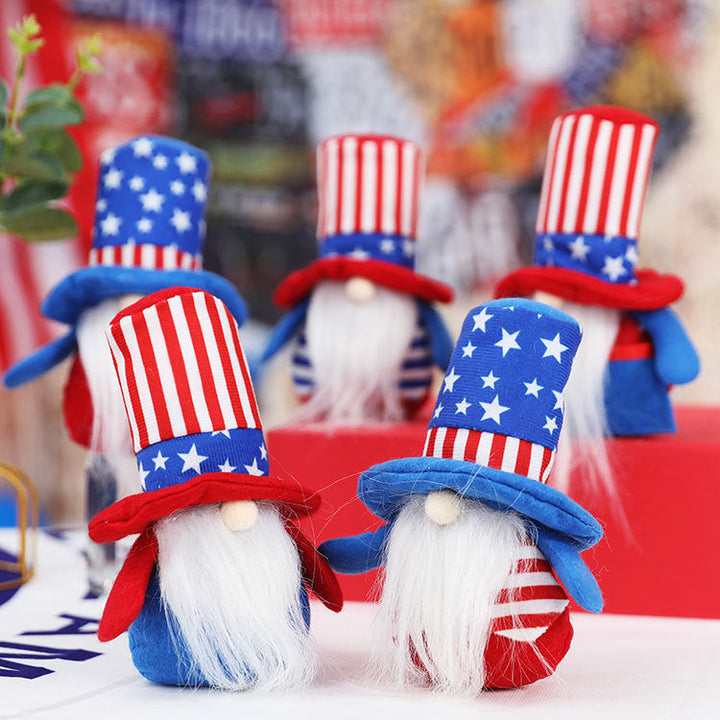 Patriotic Gnome Plush Decor for Festive Holiday Shelves