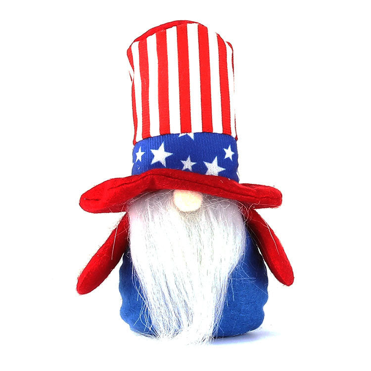 Patriotic Gnome Plush Decor for Festive Holiday Shelves