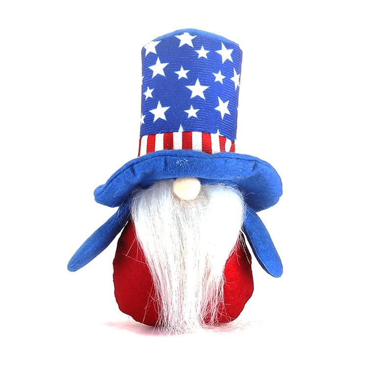 Patriotic Gnome Plush Decor for Festive Holiday Shelves