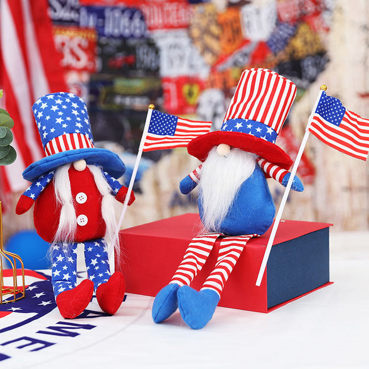 Patriotic Gnome Decor Set for Festive July 4th Style