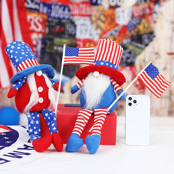 Patriotic Gnome Decor Set for Festive July 4th Style