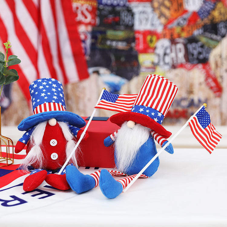 Patriotic Gnome Decor Set for Festive July 4th Style