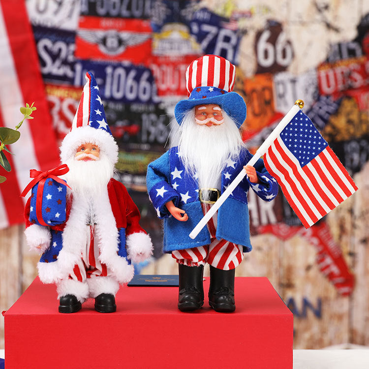 Patriotic Uncle Sam Figurine Set for July 4th Home Decor