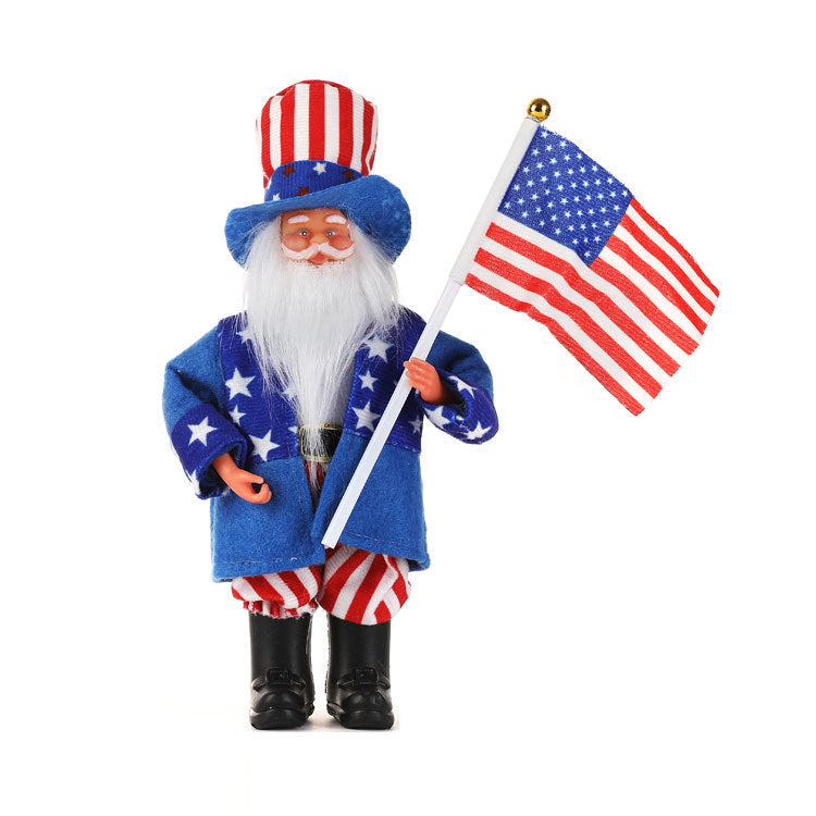Patriotic Uncle Sam Figurine Set for July 4th Home Decor